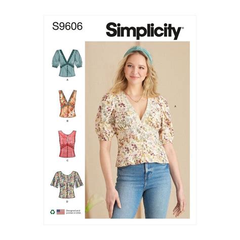 Simplicity Sewing Pattern S9606 Misses Blouse