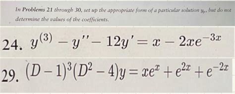 Solved In Problems 21 Through 30 Set Up The Appropriate