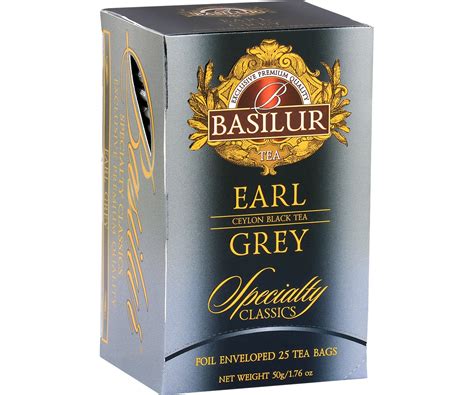 Herbata Czarna BASILUR EARL GREY Ekspresowa BERGAMOTKA 25 Szt