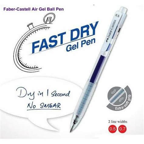 Jual FABER CASTELL AIR GEL FAST DRY RECTRACTABLE GEL PEN PULPEN CETEK