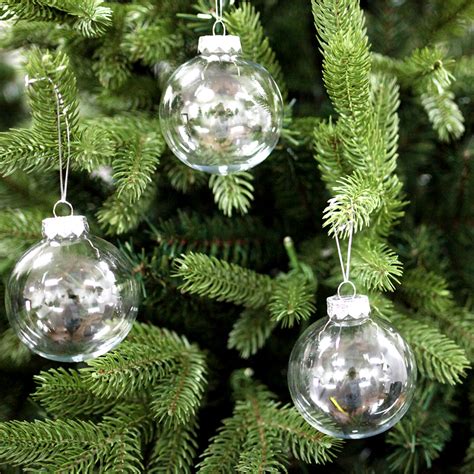 Diy Clear Christmas Baubles 80mm 12 Pack