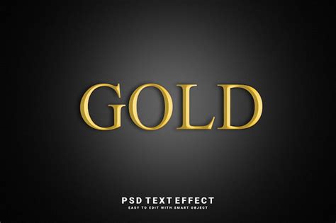 Efecto De Texto Dorado Archivo Psd Premium