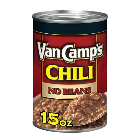 Van Camp's Chili with No Beans, Canned Chili, 15 OZ - Walmart.com - Walmart.com