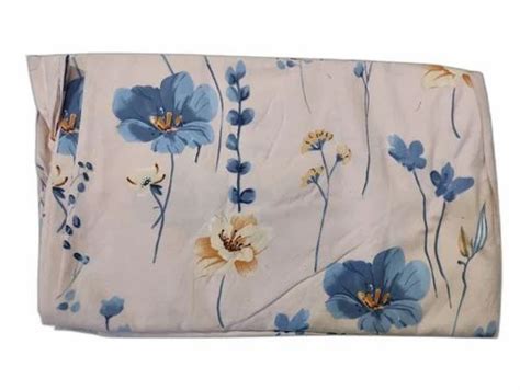 Floral Print King Size 130 GSM Glace Cotton Double Bedsheet Set At Rs