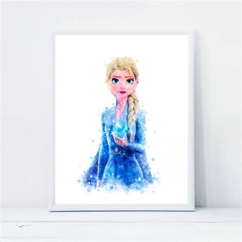 Frozen 2 Princess Elsa Printable Elsa Poster Disney Princess Etsy