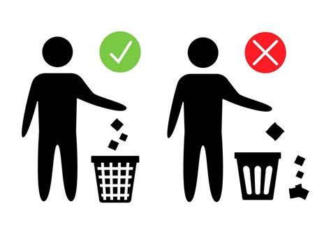 Keeping The Clean Forbidden Icon Pitch In Put Trash In Its Place