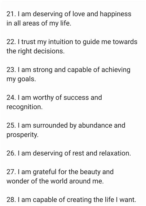 50 Positive Affirmations For You Pdf