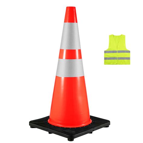 Skyshalo Pvc Orange Traffic Safety Cones Hazard Cones Reflective