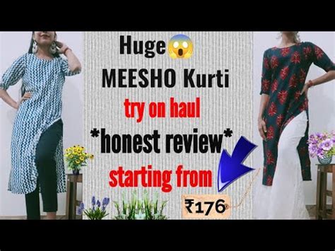 HugeMEESHOkurti Haul From 176 Try On Haul Cheapest Summer Kurtis