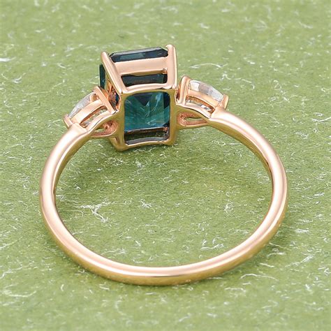 Emerald Cut London Blue Topaz Engagement Ring Gardensring