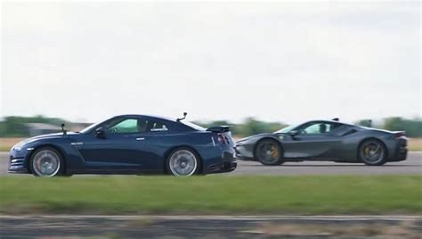 2 000 HP Bout A Cocky Ferrari SF90 Takes On A Nissan GT R And Goes