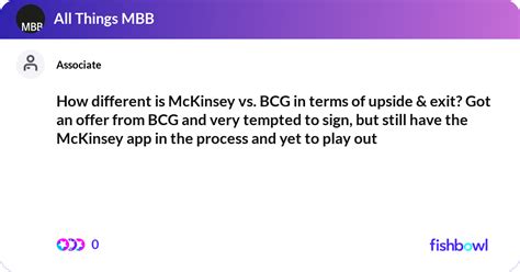 How Different Is McKinsey Vs BCG In Terms Of Upsi Fishbowl