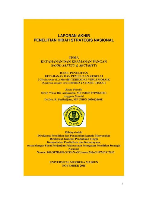 Pdf Laporan Akhir Penelitian Hibah Strategis Nasionalunmermadiun Ac