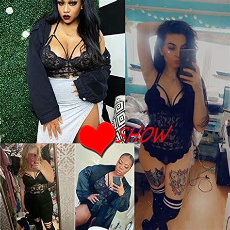 Avidlove Women Sexy Lace Bodysuit Lingerie Strappy Teddy One Piece Babydoll Black S Pricepulse