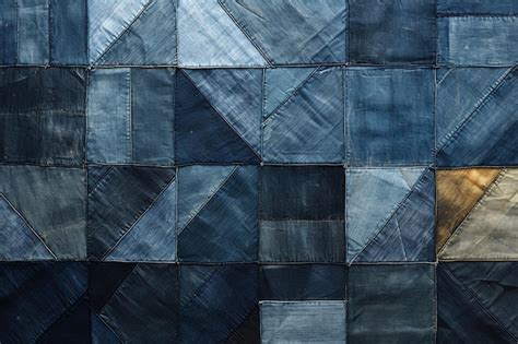 Premium Ai Image Denim Patchwork Pattern Background