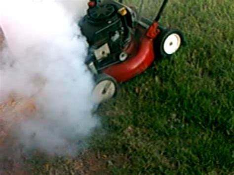 Lawn Mower Engine Smoking After Sitting