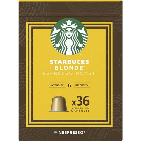 Starbucks By Nespresso Blonde Espresso Roast Coffee Pods Capsules