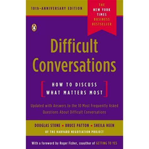 Difficult Conversations How To Discuss What Matters Most Paperback