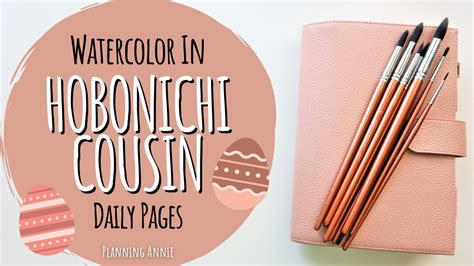 Hobonichi Cousin Daily Pages Watercolor With Me Youtube