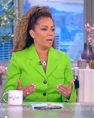 Wornontv Sunnys Green Blazer On The View Sunny Hostin Clothes And