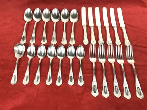 Piece Rogers Xii Antique Silver Plate Flatware Set Dinner Forks