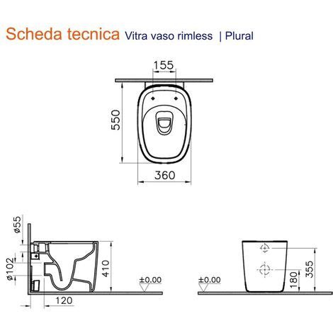 Water Vitra Plural Rimless Filo Muro A Terra