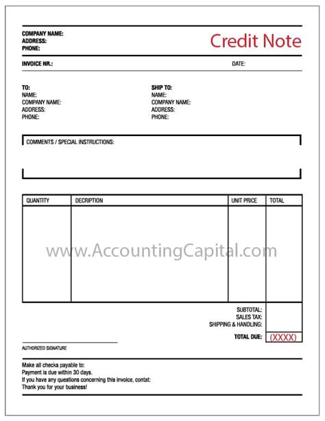 What is a Credit Note? - AccountingCapital