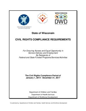 Fillable Online Dwd Wisconsin Civil Rights Compliance PlansWisconsin