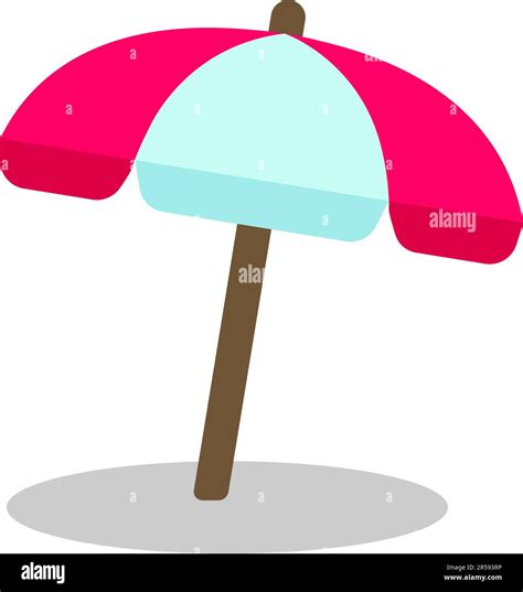 Pink Beach Umbrella Clip Art