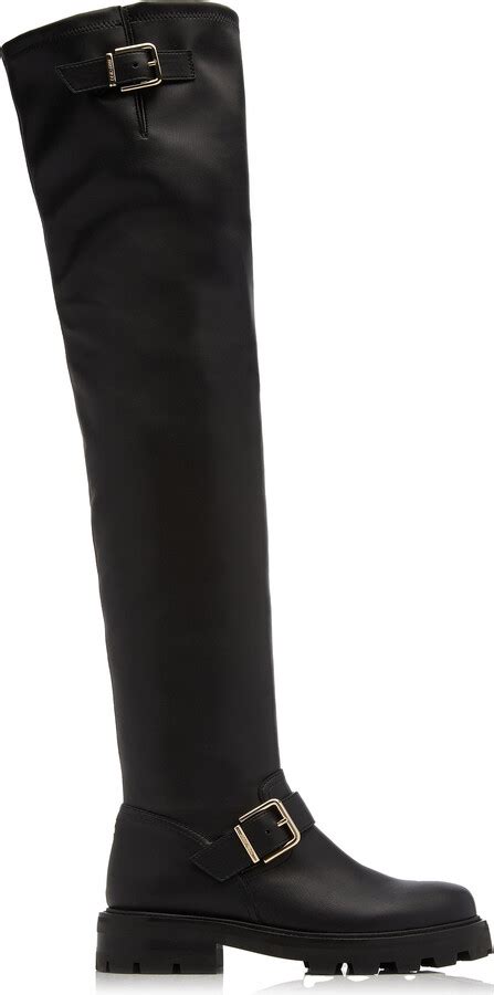 Jimmy Choo Biker II Leather Over The Knee Boots ShopStyle