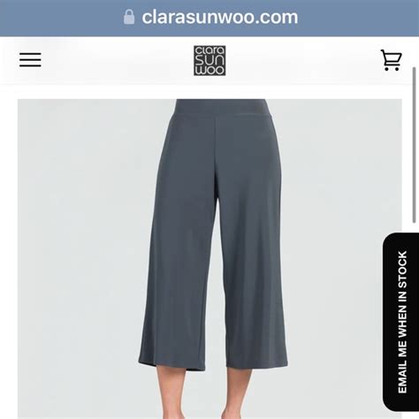 Clara Sunwoo Pants And Jumpsuits Clara Sun Woo Charcoal Signature Modern Gaucho Pant Poshmark