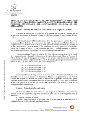 Completable En L Nea Bases Para La Provision En Propiedad De Plazas