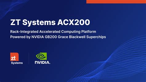 ZT Systems Announces ACX200 Solutions Featuring NVIDIA GB200 Grace ...