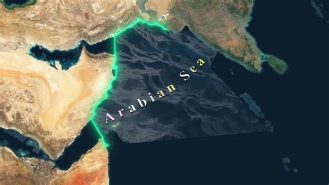 Arabian Sea Map 30813762 Stock Video at Vecteezy