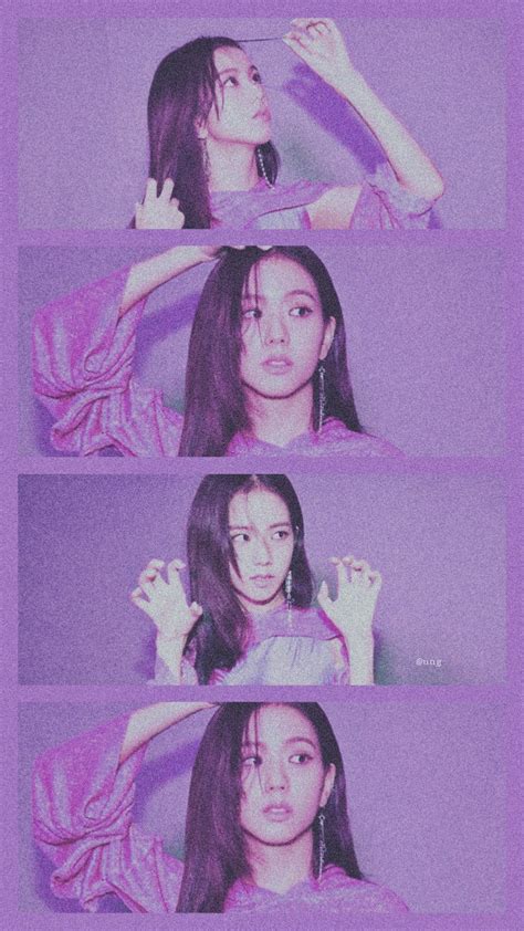 Blackpink Jisoo Kimjisoo Blink Purple Wallpaper Lockscreen