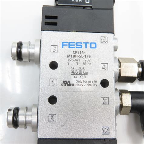 Festo CPE14 M1BH 5L 1 8 Pneumatic Double Single Solenoid Valve Bank