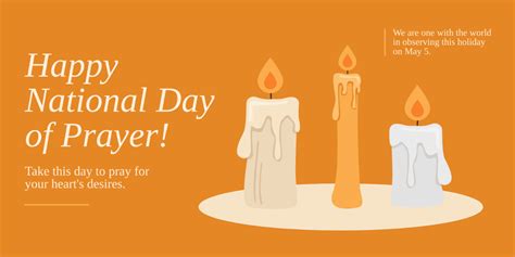 Free National Day Of Prayer Greetings Banner Template Edit Online