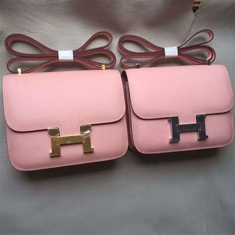 Wholesale Hermes Q New Pink Epsom Calfskin Leather Constance Bag Cm