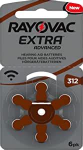 Rayovac Extra Advanced Hearing Aid Batteries Size Brown Tab Pr