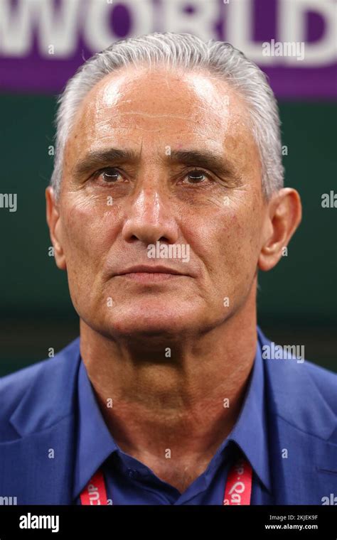 Doha Qatar 24th Nov 2022 Brazil Coach Tite Looks On During The 2022