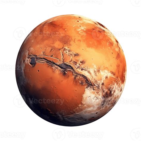 Planet Mars isolated on transparent background, created with 24509665 PNG