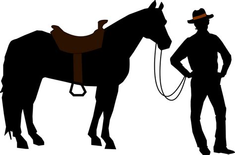 Cowboy Silhouette Png Transparents Stickpng