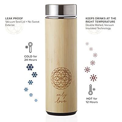 The Love Bamboo Tea Tumbler Thermos With Infuser Escape Waste