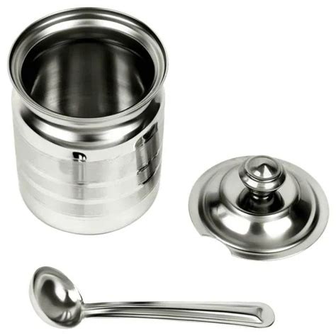 Home One Deepline Stainless Steel Ghee Pot With Spoon Jiomart