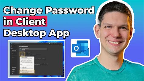 How To Change Password In Outlook Client Desktop App Youtube