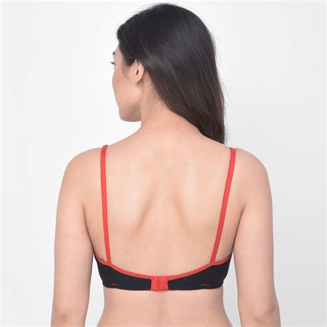 Clovia Cotton Spandex Solid Non Padded Full Cup Wire Free T Shirt Bra Black Buy Clovia Cotton