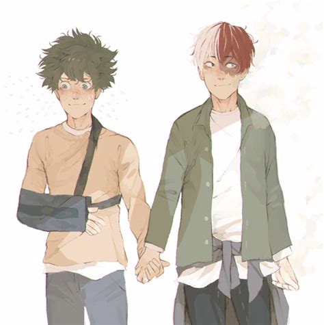 Awkward Boyfriends Holding Hands Buko No Hero Academia My Hero