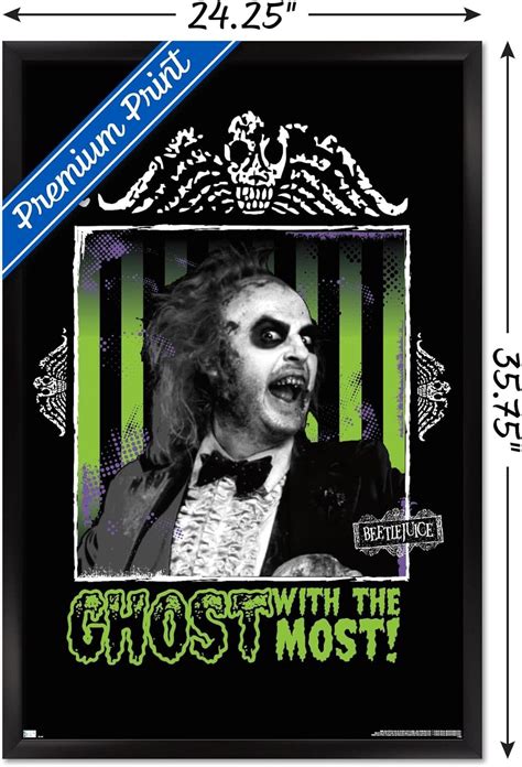 Trends International Beetlejuice Ghost With The Most Wall Poster 22 37″ X 34 00″ Black