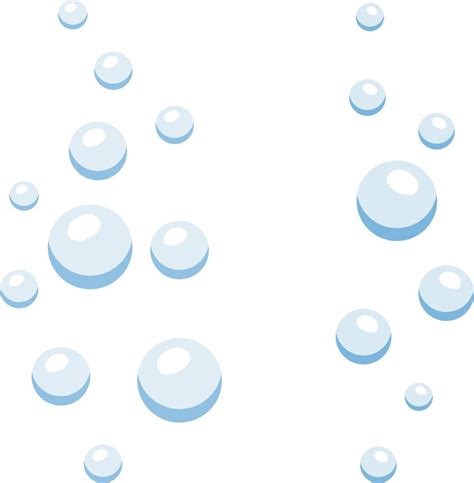 Blue Air Bubbles In Water Isolated On White Background Vector