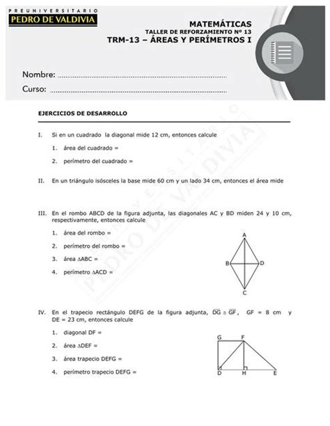 Areas Y Perimetros Cristobal Gallardo UDocz